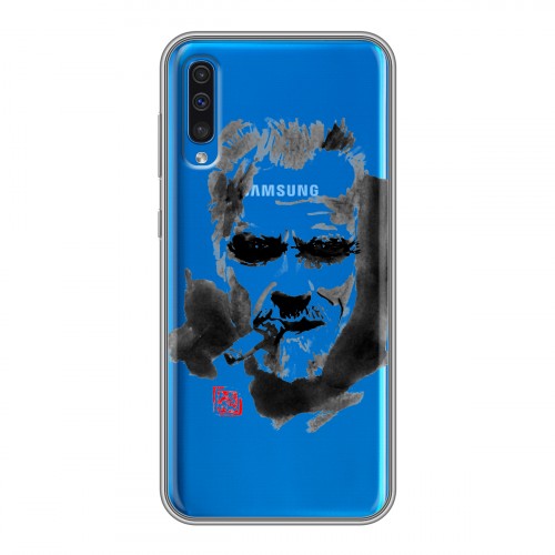 Полупрозрачный дизайнерский пластиковый чехол для Samsung Galaxy A50 Арнольд