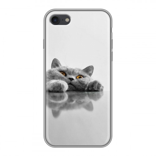 Дизайнерский силиконовый с усиленными углами чехол для Iphone 7 Коты