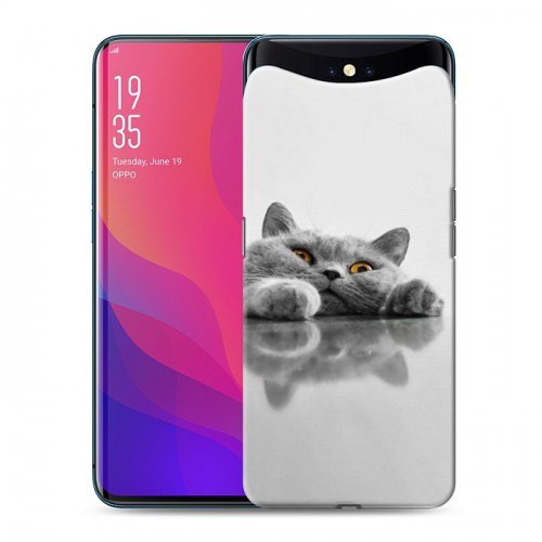 Дизайнерский силиконовый чехол для OPPO Find X Коты