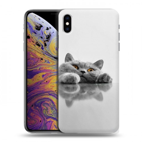 Дизайнерский силиконовый чехол для Iphone Xs Max Коты