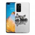 Дизайнерский пластиковый чехол для Huawei P40 Коты