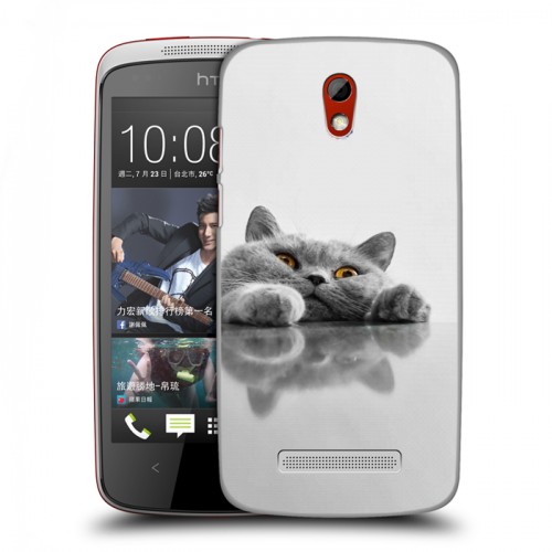 Дизайнерский пластиковый чехол для HTC Desire 500 Коты