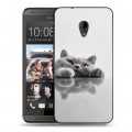 Дизайнерский пластиковый чехол для HTC Desire 700 Коты