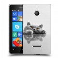 Дизайнерский пластиковый чехол для Microsoft Lumia 435 Коты