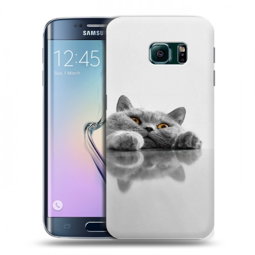 Дизайнерский пластиковый чехол для Samsung Galaxy S6 Edge Коты