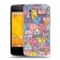 Дизайнерский пластиковый чехол для LG Google Nexus 4 Коты