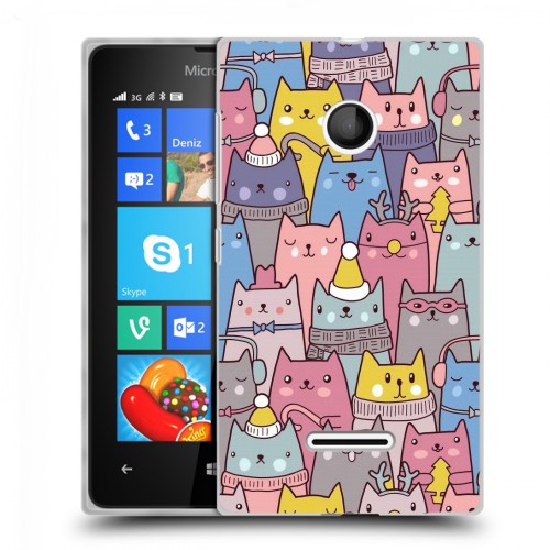 Дизайнерский пластиковый чехол для Microsoft Lumia 435 Коты