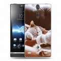 Дизайнерский пластиковый чехол для Sony Xperia S Коты