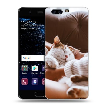 Дизайнерский силиконовый чехол для Huawei P10 Plus Коты (на заказ)