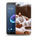 Дизайнерский пластиковый чехол для HTC Desire 12 Коты