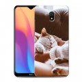 Дизайнерский силиконовый с усиленными углами чехол для Xiaomi RedMi 8A Коты