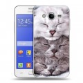 Дизайнерский пластиковый чехол для Samsung Galaxy J7 Коты