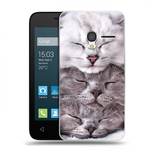 Дизайнерский пластиковый чехол для Alcatel One Touch Pixi 3 (4.5) Коты