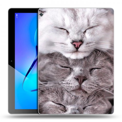 Дизайнерский силиконовый чехол для Huawei MediaPad M3 Lite 10 Коты