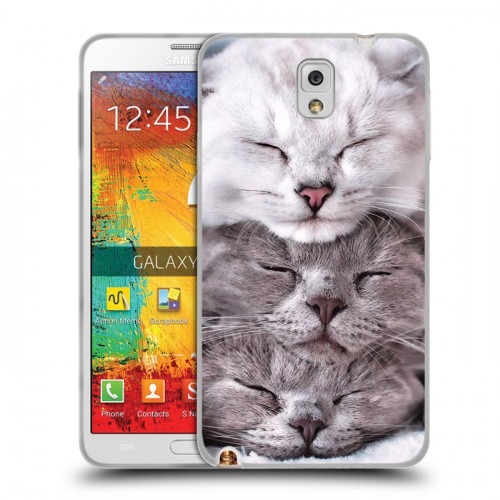 Дизайнерский пластиковый чехол для Samsung Galaxy Note 3 Коты