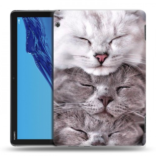 Дизайнерский пластиковый чехол для Huawei MediaPad T5 Коты