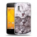 Дизайнерский пластиковый чехол для LG Google Nexus 4 Коты