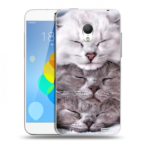 Дизайнерский силиконовый чехол для  Meizu MX3 Коты