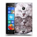 Дизайнерский пластиковый чехол для Microsoft Lumia 435 Коты