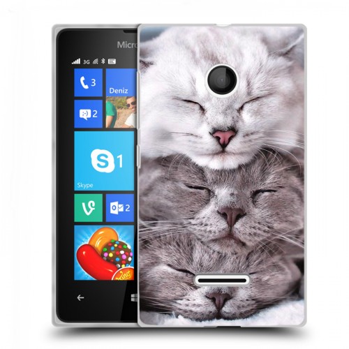 Дизайнерский пластиковый чехол для Microsoft Lumia 435 Коты