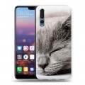 Дизайнерский силиконовый с усиленными углами чехол для Huawei P20 Pro Коты