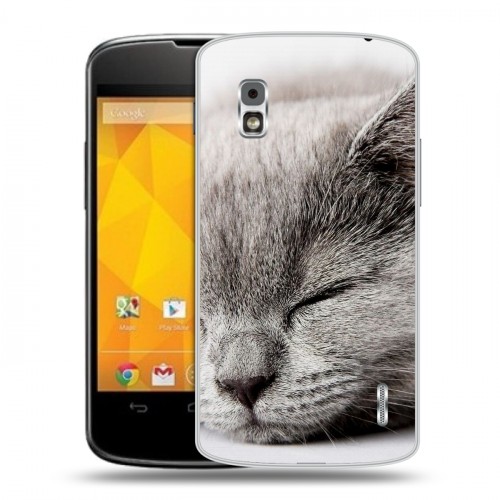 Дизайнерский пластиковый чехол для LG Google Nexus 4 Коты