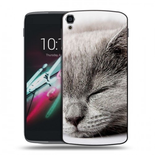 Дизайнерский пластиковый чехол для Alcatel One Touch Idol 3 (5.5) Коты