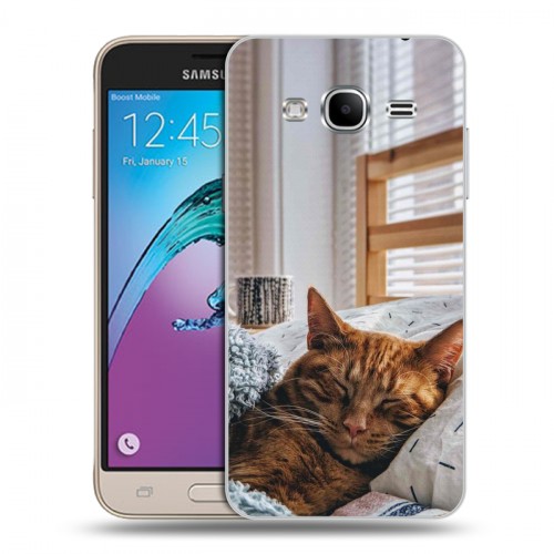Дизайнерский пластиковый чехол для Samsung Galaxy J3 (2016) Коты
