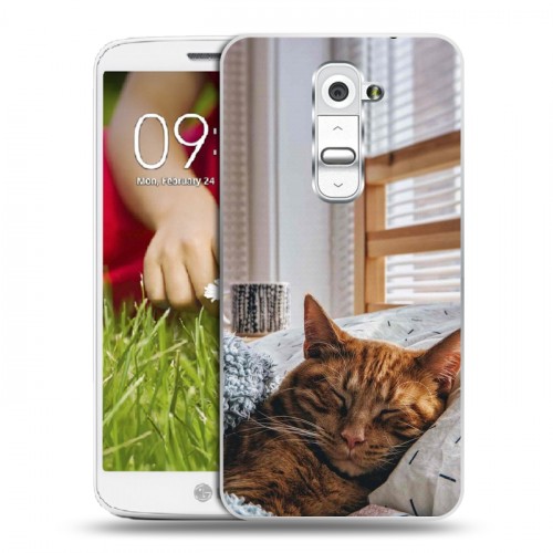 Дизайнерский пластиковый чехол для LG Optimus G2 mini Коты