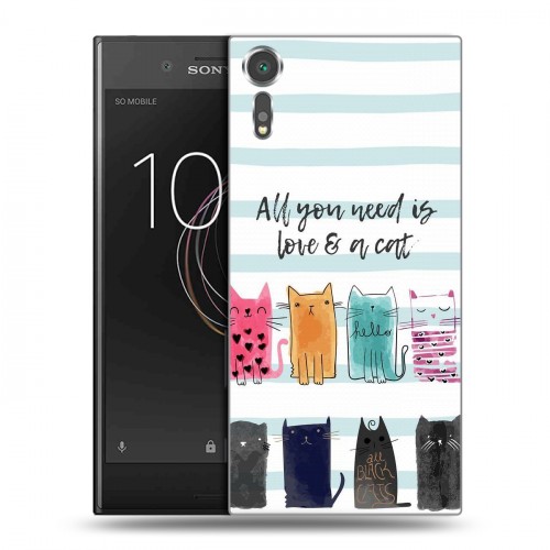 Дизайнерский пластиковый чехол для Sony Xperia XZs Коты