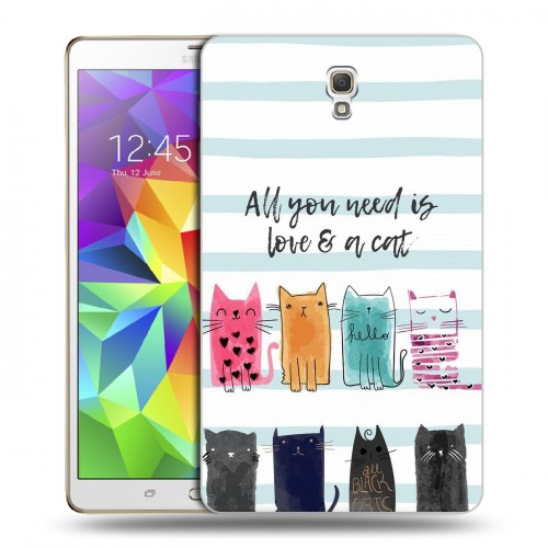 Дизайнерский силиконовый чехол для Samsung Galaxy Tab S 8.4 Коты