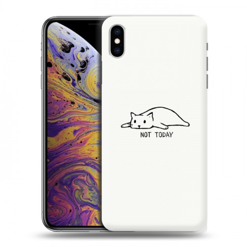 Дизайнерский силиконовый чехол для Iphone Xs Max Коты