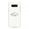 Дизайнерский пластиковый чехол для Samsung Galaxy S10 Plus Коты