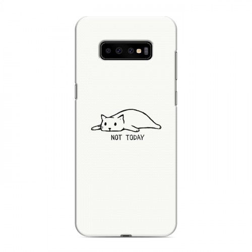 Дизайнерский пластиковый чехол для Samsung Galaxy S10 Plus Коты