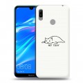 Дизайнерский пластиковый чехол для Huawei Y6 (2019) Коты