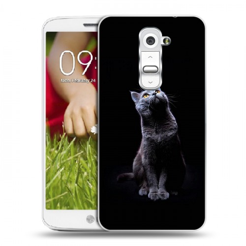 Дизайнерский пластиковый чехол для LG Optimus G2 mini Коты