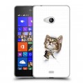 Дизайнерский пластиковый чехол для Microsoft Lumia 540 Коты