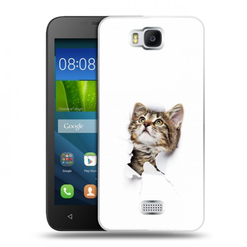 Дизайнерский пластиковый чехол для Huawei Y5c Коты