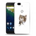 Дизайнерский силиконовый чехол для Google Huawei Nexus 6P Коты