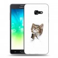 Дизайнерский силиконовый с усиленными углами чехол для Samsung Galaxy A3 (2017) Коты