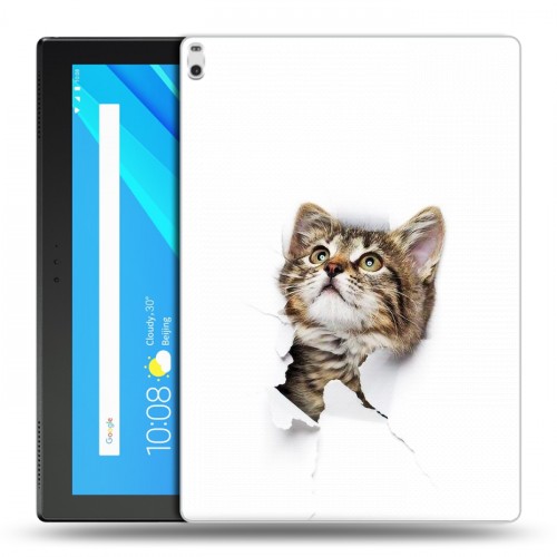 Дизайнерский силиконовый чехол для Lenovo Tab 4 10 Plus Коты