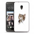 Дизайнерский пластиковый чехол для HTC Desire 700 Коты