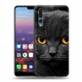 Дизайнерский силиконовый с усиленными углами чехол для Huawei P20 Pro Коты