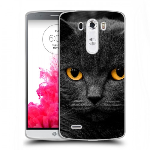 Дизайнерский пластиковый чехол для LG G3 (Dual-LTE) Коты