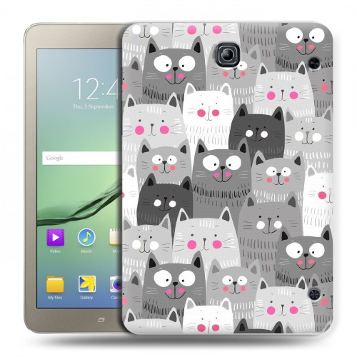 Дизайнерский силиконовый чехол для Samsung Galaxy Tab S2 8.0 Коты