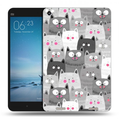 Дизайнерский силиконовый чехол для Xiaomi Mi Pad 2 Коты