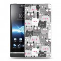 Дизайнерский пластиковый чехол для Sony Xperia S Коты