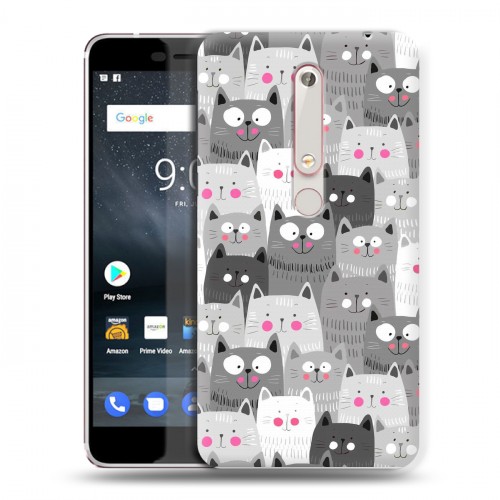 Дизайнерский пластиковый чехол для Nokia 6 (2018) Коты