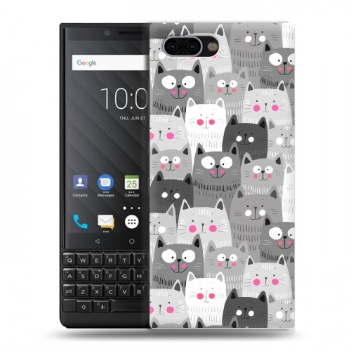 Дизайнерский пластиковый чехол для BlackBerry KEY2 Коты