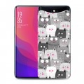 Дизайнерский силиконовый чехол для OPPO Find X Коты